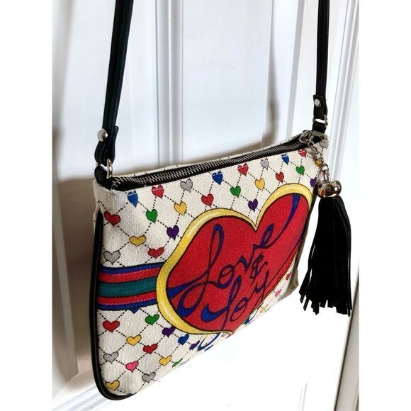 Brighton - 🎉HP🎉 Love & Joy Tasseled Limited Edition Crossbody Pouch. LIKE NEW! - Picture 5 of 15